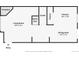 First floor floorplan with living room, kitchen, dining area, fireplace, and pantry at 9632 W Chatfield Ave # C, Littleton, CO 80128