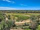 Scenic aerial view of a wetland area, showing green space and pathways at 1 Silver Fox Dr, Greenwood Village, CO 80121