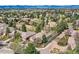 Beautiful aerial view of the neighborhood showcasing lush landscaping and mature trees at 1 Silver Fox Dr, Greenwood Village, CO 80121