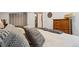 Comfortable bedroom with an entrance to an en-suite bathroom and ample closet space at 19595 E Top O The Moor Dr, Monument, CO 80132