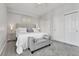 Bright bedroom featuring a ceiling fan, plush carpet and closet and bench seating at 45 Jackson St # C, Denver, CO 80206