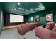 Basement home theater with large screen and seating at 774 Chamberlain Way, Highlands Ranch, CO 80126