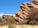 Stunning red rock formations against a clear blue sky, showcasing the natural beauty of the area's landscape at 12348 Quartz Spur, Conifer, CO 80433