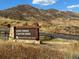 Entrance to Deer Creek Canyon Park. Beautiful mountain views in background at 12348 Quartz Spur, Conifer, CO 80433
