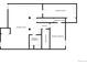 Basement floorplan showing the layout of rooms including a bathroom and bedroom at 2800 S University Blvd # 184, Denver, CO 80210