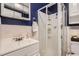 Bathroom with shower, vanity, and updated fixtures at 3830 N Adams St, Denver, CO 80205