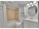 Bathroom featuring a shower and tub, vanity with sink, and a toilet at 2140 W 135Th Ave, Westminster, CO 80234