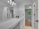 Bright bathroom featuring a large mirror and vanity with a spacious countertop at 2140 W 135Th Ave, Westminster, CO 80234