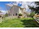 Well-maintained backyard with lawn and fenced perimeter at 19058 E Hickock Dr, Parker, CO 80134
