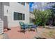 Brick patio with outdoor dining set, close to house at 19058 E Hickock Dr, Parker, CO 80134