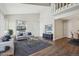 Bright living room with vaulted ceilings, and modern furnishings at 12115 Bannock St # B, Denver, CO 80234