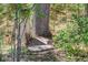 Secluded backyard with a shaded area and natural stone accents at 2635 S Lamar Way, Lakewood, CO 80227