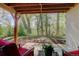 Covered patio area with outdoor seating and a view of the surrounding landscape at 2635 S Lamar Way, Lakewood, CO 80227