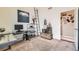 Well-appointed home office with modern desk, stylish décor, and comfortable workspace at 149 Jewel St, Brighton, CO 80603