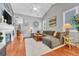 Comfortable living room with vaulted ceiling, fireplace and spacious layout at 19771 E Wesley Pl, Aurora, CO 80013