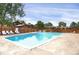 Enjoy the community pool with lounge chairs and a pristine swimming area for relaxation and recreation at 1255 S Dillon Way, Aurora, CO 80012