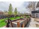 Well-maintained backyard with landscaping and garden boxes at 1313 Garden Cir, Longmont, CO 80501
