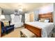 A bedroom features a claw-foot tub with a shower, and white bedding at 200 Rose St, Georgetown, CO 80444