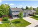 Attractive two-story home with a porch and two-car garage enhanced by a well-maintained lawn at 17395 E Dewberry Dr, Parker, CO 80134