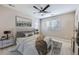 Comfortable bedroom with ceiling fan and ample closet space at 3423 Princeton Pl, Broomfield, CO 80023