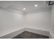 Unfinished basement space with recessed lighting and carpet at 3618 Navajo St, Denver, CO 80211