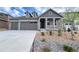 Charming gray two-story home featuring a two-car garage and welcoming front porch at 3991 Descent St, Castle Rock, CO 80108