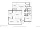 Detailed floor plan showing primary bedroom with balcony, fireplace, and ensuite primary bathroom at 3141 S Tamarac Dr # 206E, Denver, CO 80231