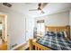 Bedroom with hardwood floors, natural light, and a calming atmosphere at 3241 Sheridan Blvd, Wheat Ridge, CO 80212