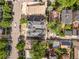 A stunning overhead view highlighting rooftops, tree lined streets, and neighborhood layout at 2124 E 17Th Ave # 4, Denver, CO 80206
