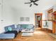 Open living room with hardwood floors, plenty of natural light, and modern furnishings at 2124 E 17Th Ave # 4, Denver, CO 80206