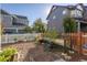 Backyard featuring garden, plants, and white picket fence at 427 S Parkside Dr, Longmont, CO 80501