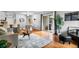 Bright living room with hardwood floors, comfy seating, and a modern coffee table at 857 S Van Gordon E104 Ct # E104, Lakewood, CO 80228