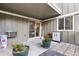 Private patio with storage and access to the interior at 857 S Van Gordon E104 Ct # E104, Lakewood, CO 80228
