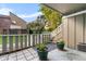 Private patio with potted plants and a view of the yard at 857 S Van Gordon E104 Ct # E104, Lakewood, CO 80228