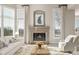 Cozy living room with fireplace, large windows, and comfortable seating at 4505 W 100Th Ave, Westminster, CO 80031