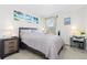 Comfortable bedroom with a full bed, natural light, nightstand and a desk at 25064 E Archer Pl, Aurora, CO 80018