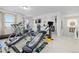Well-equipped home gym features weight machines and a mirrored wall at 25064 E Archer Pl, Aurora, CO 80018