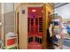 Indoor sauna featuring wooden construction and seating for relaxing at 25064 E Archer Pl, Aurora, CO 80018