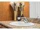 Close-up of bathroom vanity and sink, complemented by elegant fixtures at 1950 N Logan St # 905, Denver, CO 80203
