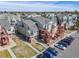 Aerial view of this condo and surrounding neighborhood show casing the convenient parking at 970 S Dawson Way # 15, Aurora, CO 80012