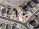 Aerial view of a beautifully landscaped home highlighting lot boundary, and curb appeal within a well-kept neighborhood at 5238 Clearbrooke Ct, Castle Rock, CO 80104