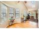 Sunlit sun room with hardwood floors, tall ceilings, and large windows making a peaceful space at 18578 E Whitaker Cir # A, Aurora, CO 80015