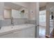Bathroom features a double vanity sink with modern fixtures at 2389 Nome St, Aurora, CO 80010