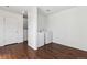 Spacious laundry room with laminate floors and a washer and dryer ready for use at 5383 Andes St, Denver, CO 80249