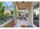 Cozy balcony seating with views, perfect for relaxing outdoors at 45 N Ogden St # 201, Denver, CO 80218