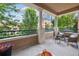 Cozy balcony seating with views, perfect for relaxing outdoors at 45 N Ogden St # 201, Denver, CO 80218