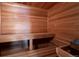 Invigorating sauna with wooden benches and paneling, providing a tranquil spa-like experience at 24999 Grandview Ave, Golden, CO 80401