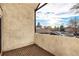 Private balcony overlooking the parking lot and surrounding area at 3549 S Fairplay Way # 10, Aurora, CO 80014