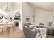 Bright living room features a fireplace and access to a balcony at 3549 S Fairplay Way # 10, Aurora, CO 80014