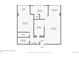 Floor plan showing a two bedroom, one bathroom layout with living room, dining room and kitchen at 2225 Buchtel Blvd # 1109, Denver, CO 80210